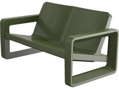 Deck Moss Resin Loveseat