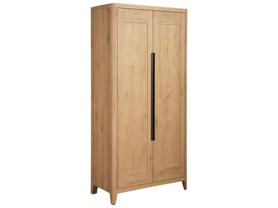 Modern Walker 2-Door Wardrobe in Organic Natural Oak