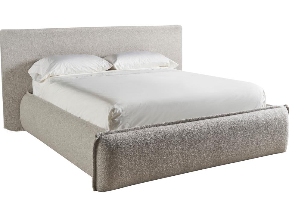Lux King Upholstered Bed in Medina Pebble Fabric