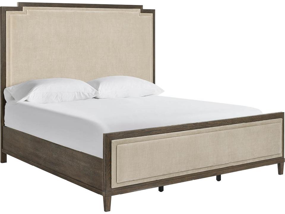 Montclair Cocoa Brown Upholstered King Panel Bed