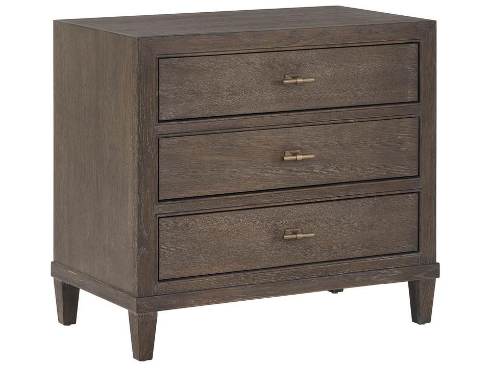 Montclair Cocoa 3-Drawer Nightstand with USB Charging