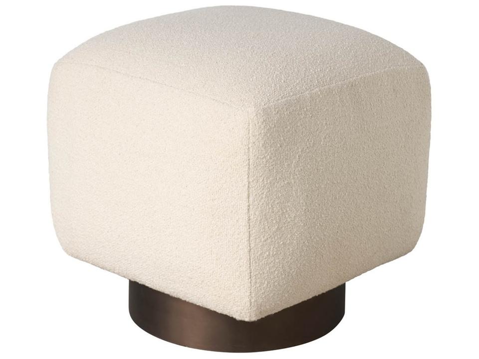 Modern Cream Upholstered Ottoman