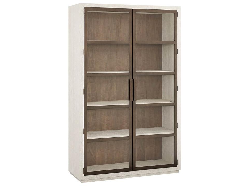 Modern Oak Wood Display Cabinet