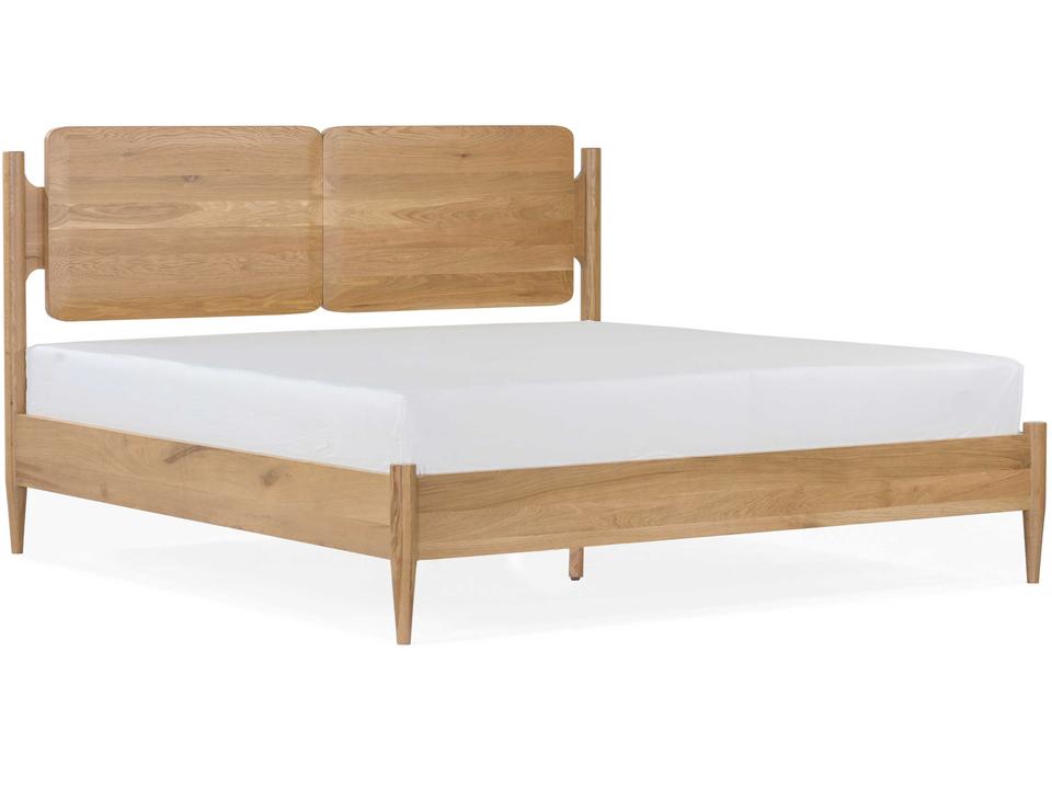 Daniel Natural Oak Wood King Platform Bed