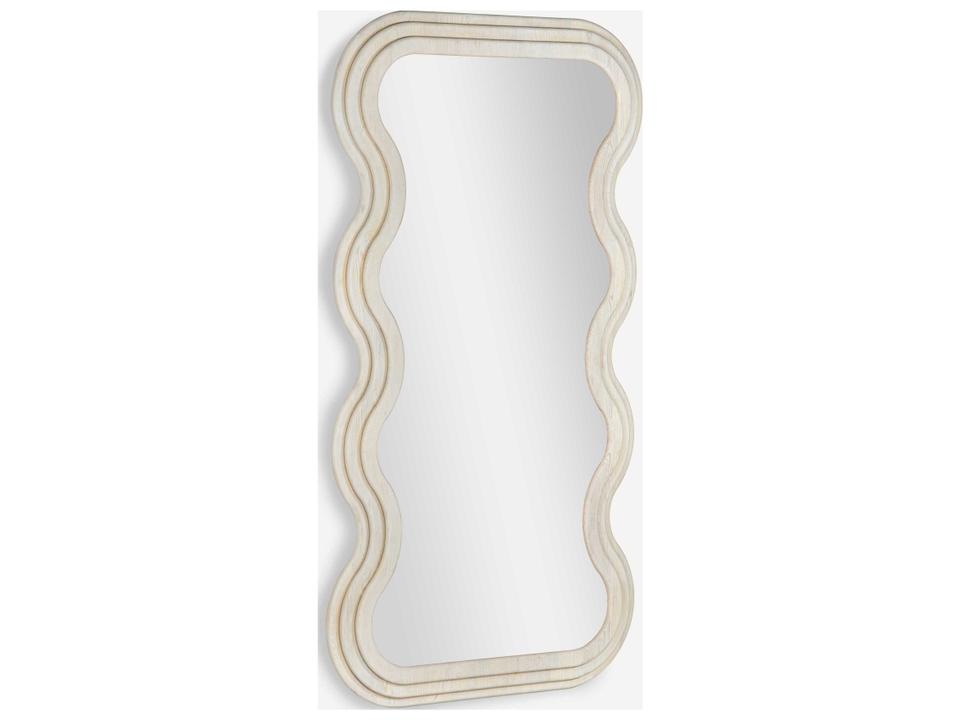Swirl White Oil Floor Mirror