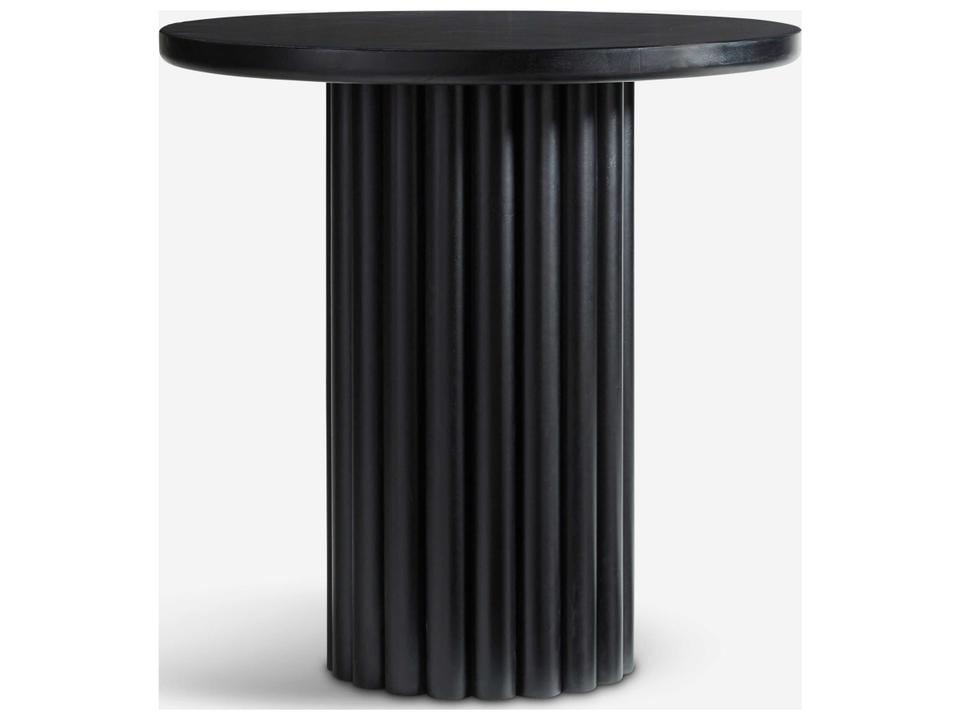 Lyla Round Wood Charcoal Dining Table