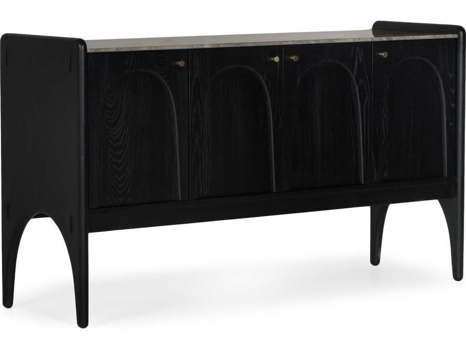 Luna 66" Oak Wood Charcoal Sideboard