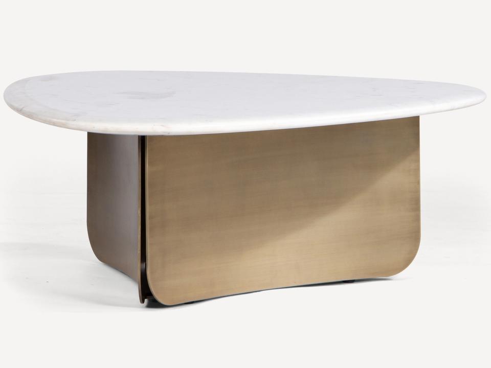 Pablo Marble Antique Brass Coffee Table
