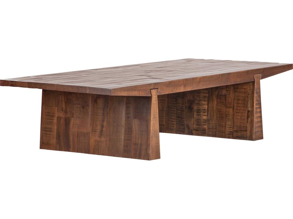 Keystone 60-Inch Rectangle Coffee Table Reclaimed Wood Weathered Brown