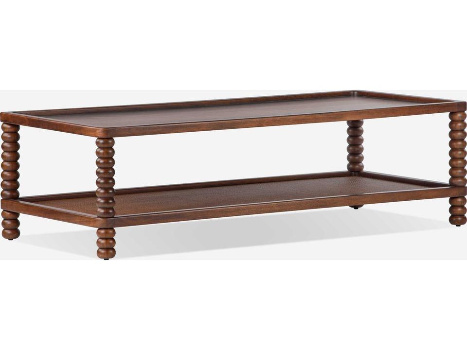 Twist Rectangular Wood Mellow Bourbon Coffee Table