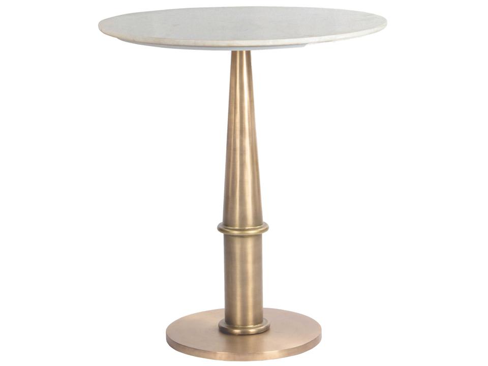 Circo Round Marble Antique Brass Dining Table