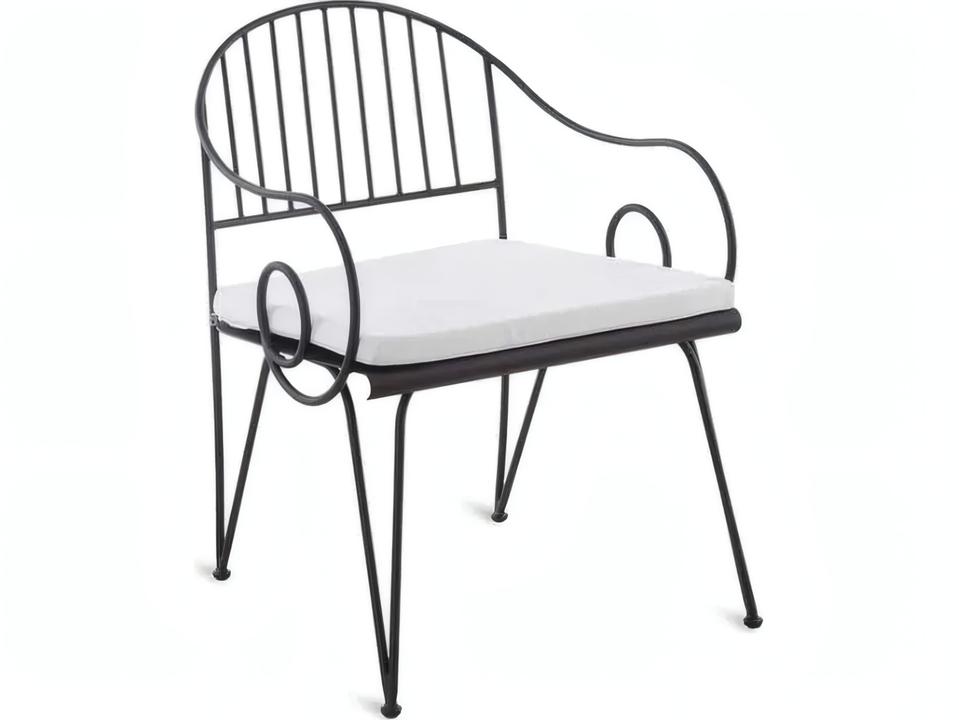 Ariete Galvanized Iron Small Armchair in Bronze
