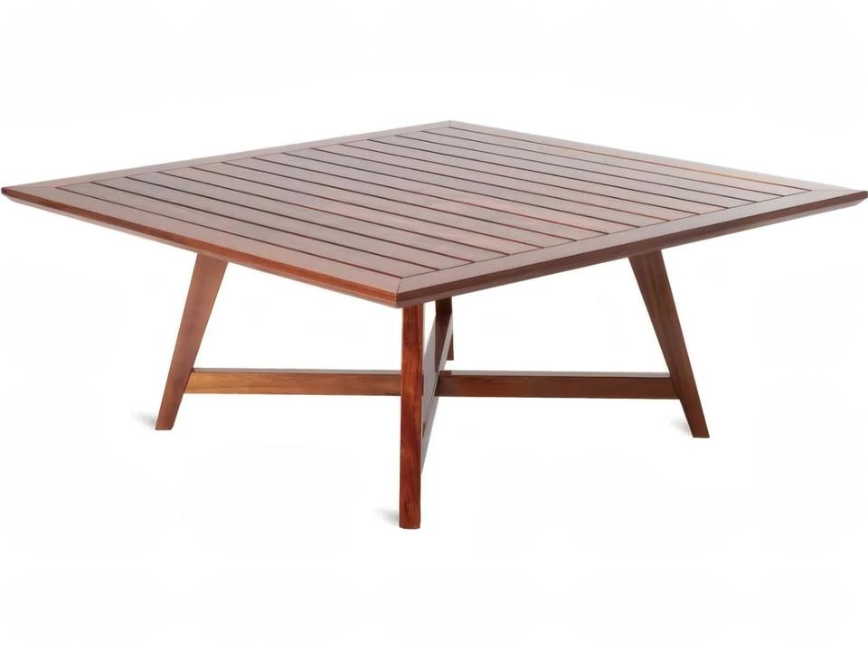 Cest La Vie Square Coffee Table in Polished Sapelli Mahogany