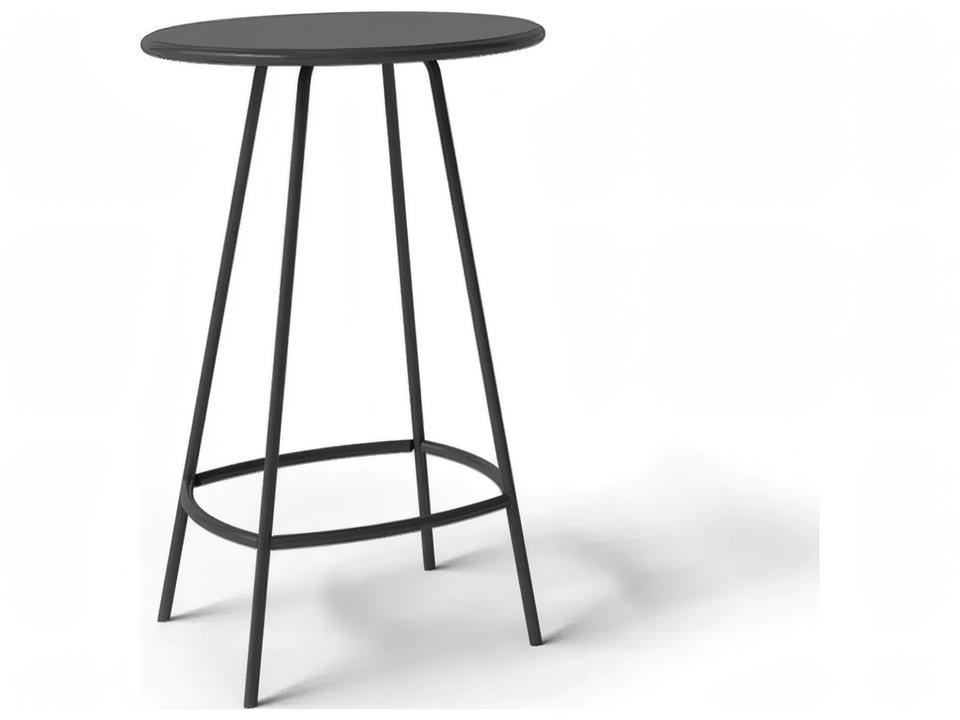 Coco Round High Bar Table in Graphite Wrought Iron