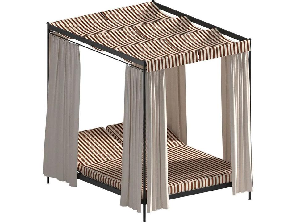 Unopiu Igea Two-Seater Iron Cabana with Cushions