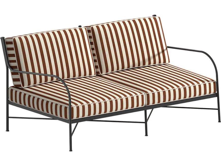 Unopiu Igea Two-Seater Iron Sofa with Cushions