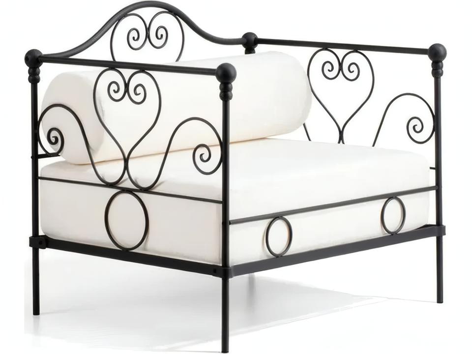 Aurora Outdoor Armchair in Graphite Wrought Iron