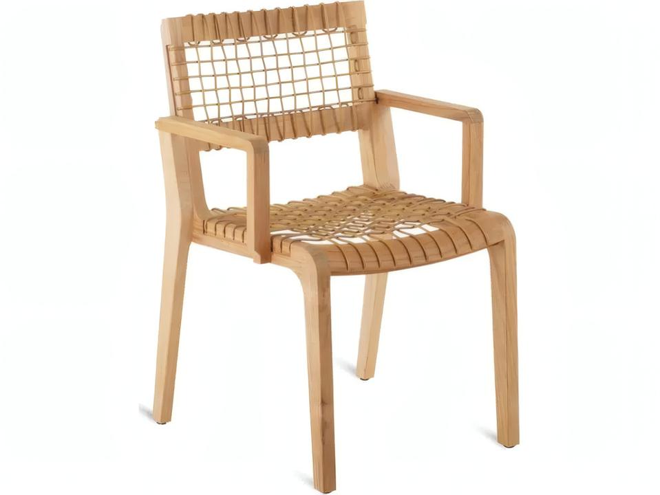 Synthesis Teak Small Armchair with WaProLace Weave