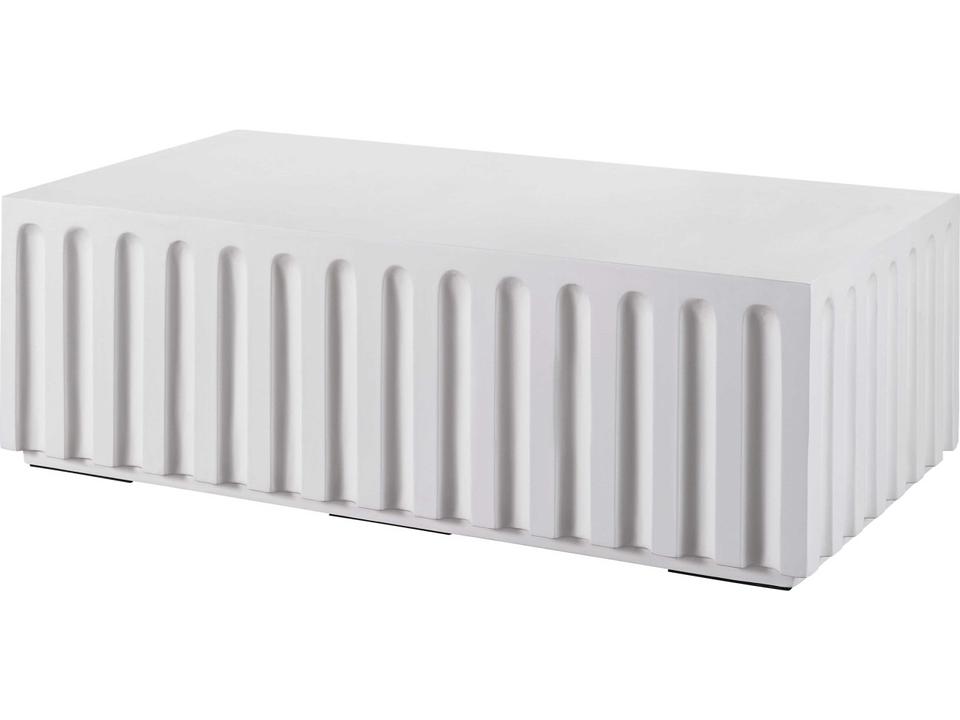 Edisto Abaco White Cast Concrete Rectangular Coffee Table