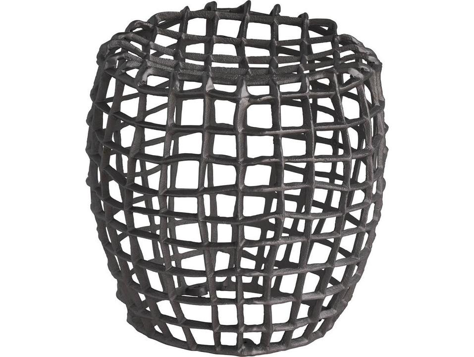 Seadrift Cast Aluminum Accent Stool in Antique Nickel