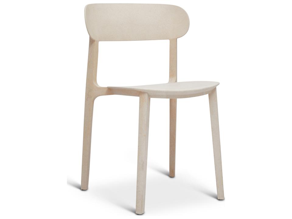 Metro Spencer Eco-Friendly Outdoor Stacking Chair Set of 4 Beige