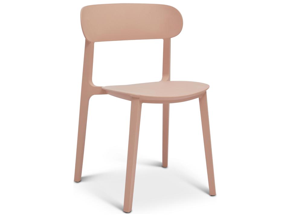 Metro Spencer Eco-Friendly Outdoor Stacking Chair Set of 4 Dusty Rose