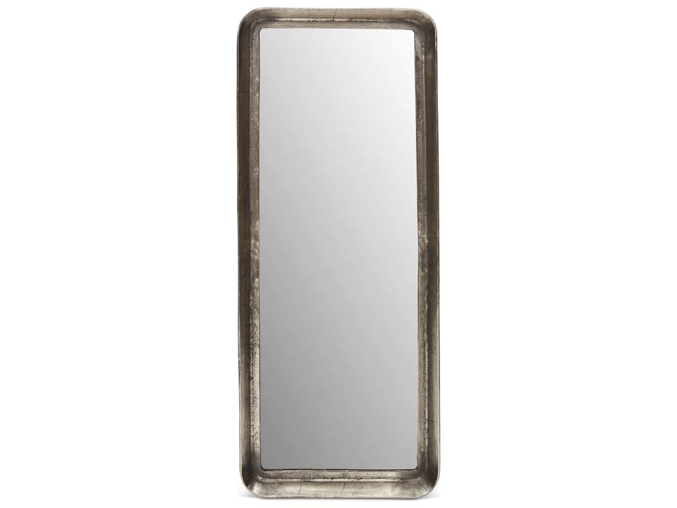 Vinod Vintage Silver Rectangular Floor Mirror