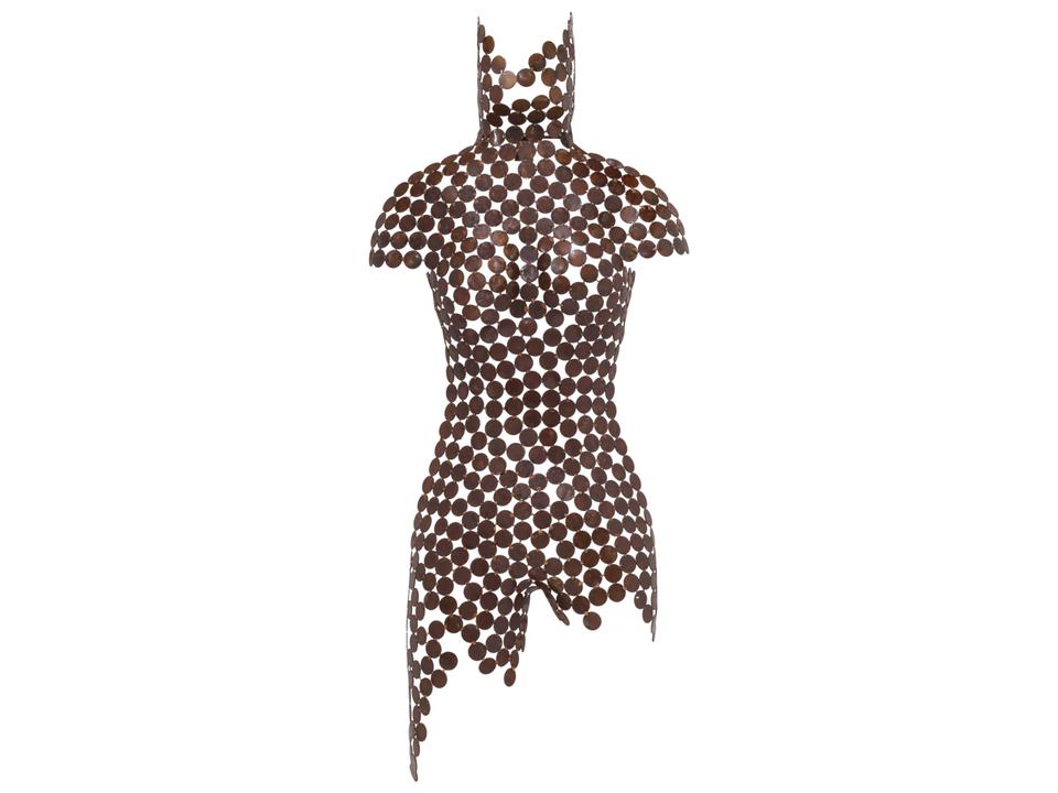 Naturals Faux Rust Female Torso 3D Wall Art