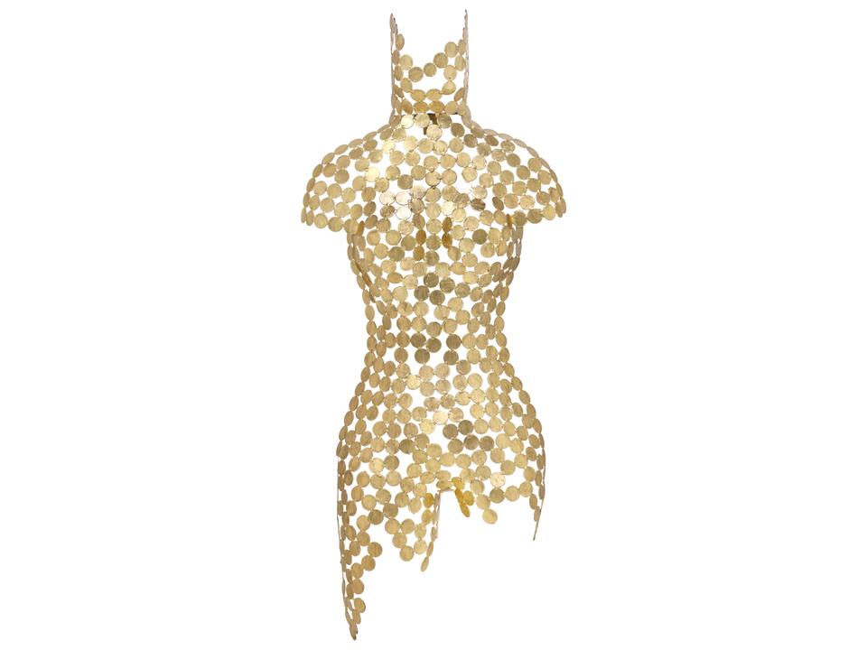 Naturals 3D Gold Leaf Female Torso 3D Wall Art