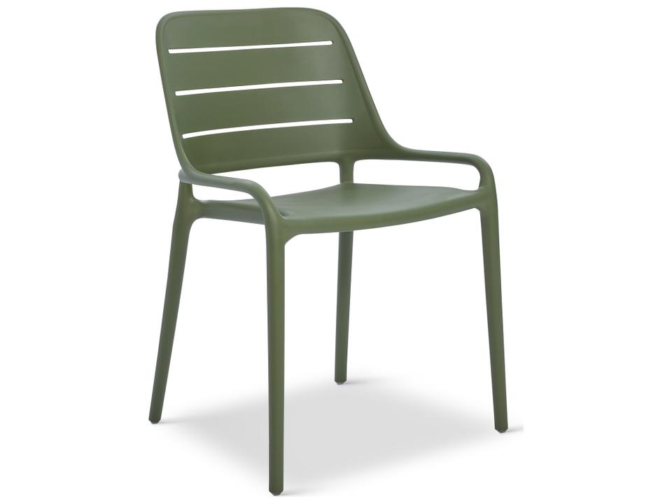 Jasper Army Green Polypropylene Dining Chair Set of 4
