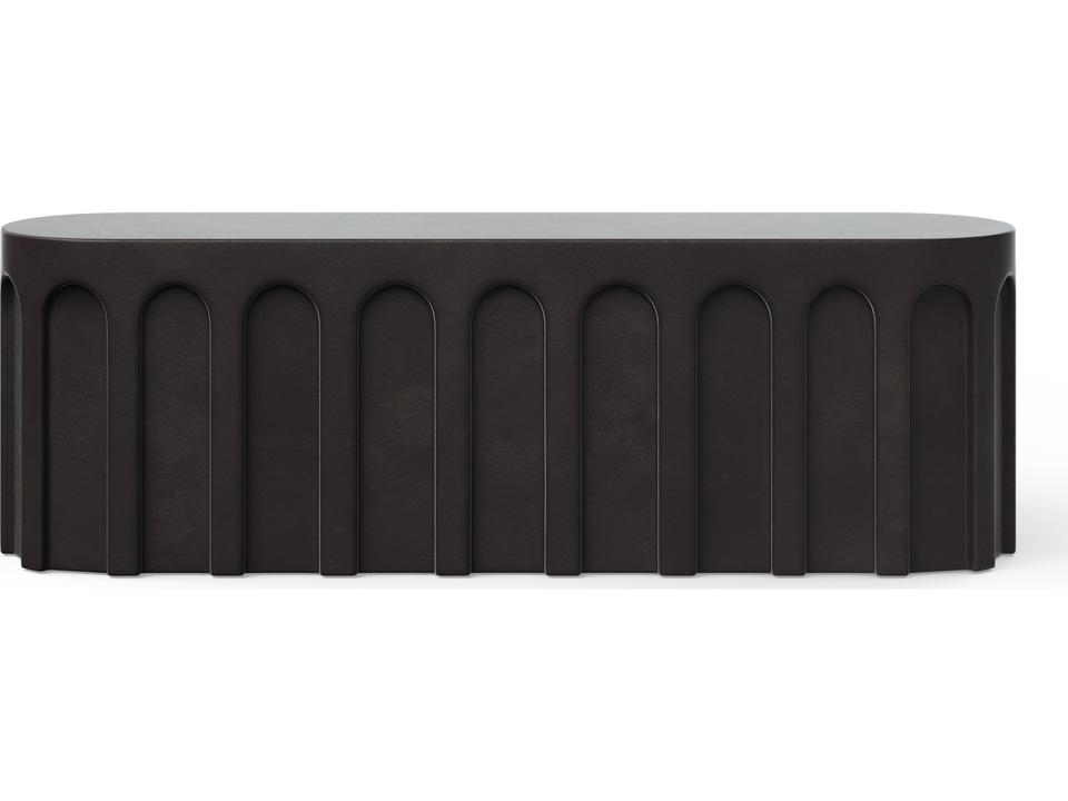Atlas Bench Fiber-Reinforced Concrete Indoor Outdoor Bench in Lava