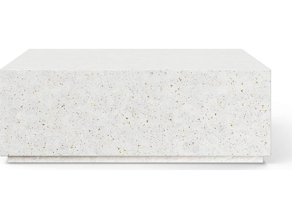 Mixx Bloc 47-Inch Ivory Terrazzo Concrete Square Coffee Table
