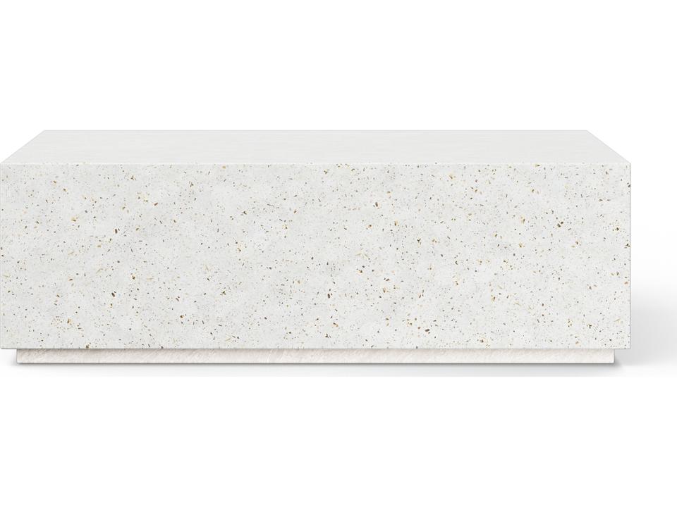 Mixx Bloc Rectangular Coffee Table in Ivory Terrazzo Concrete