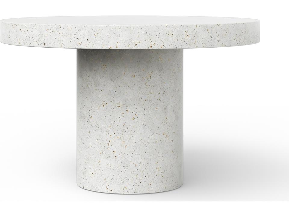 Mixx Circa 47-Inch Round Concrete Dining Table in Ivory Terrazzo