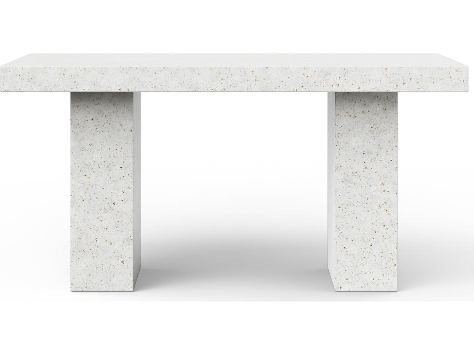 Mixx Elcor 71-Inch Rectangular Counter Dining Table in Ivory Terrazzo Concrete