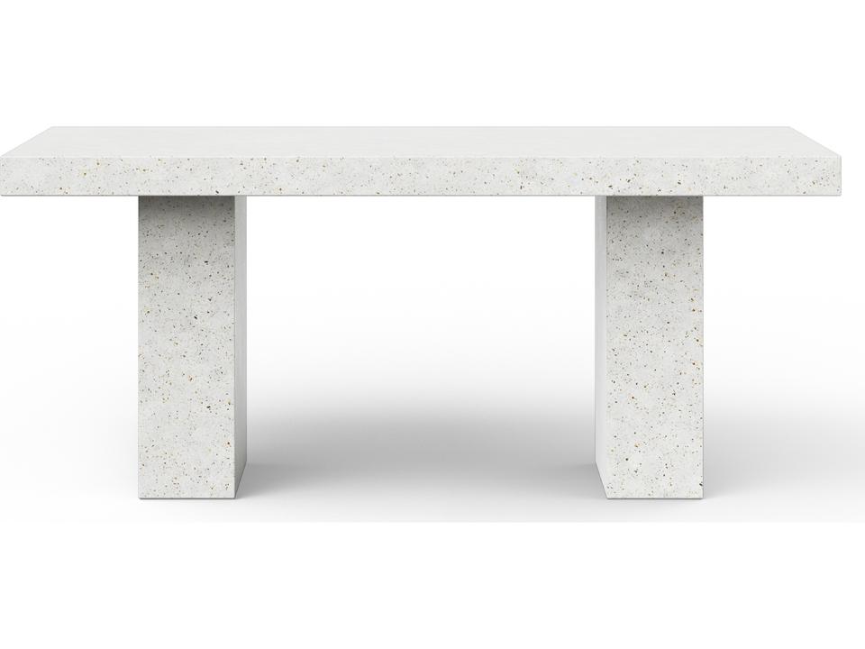 Mixx Rectangular Counter Table in Ivory Terrazzo Concrete