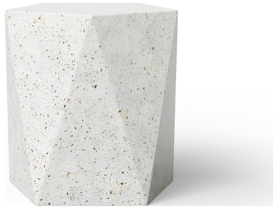 Urbia Mixx Kelson Ivory Terrazzo Concrete Stool