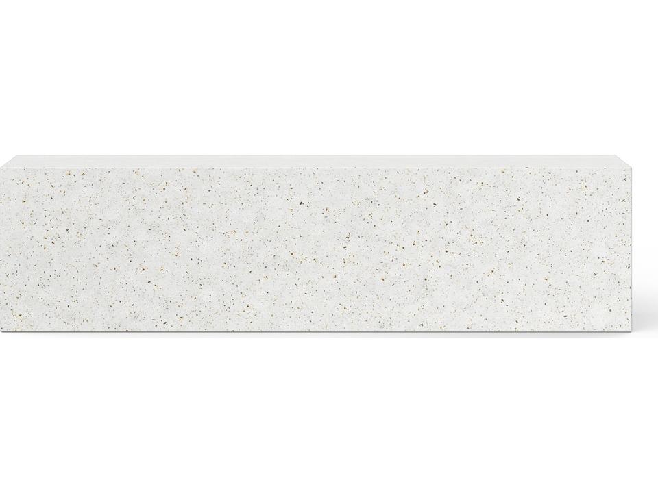 Una Fiber-Reinforced Concrete Bench in Ivory Terrazzo