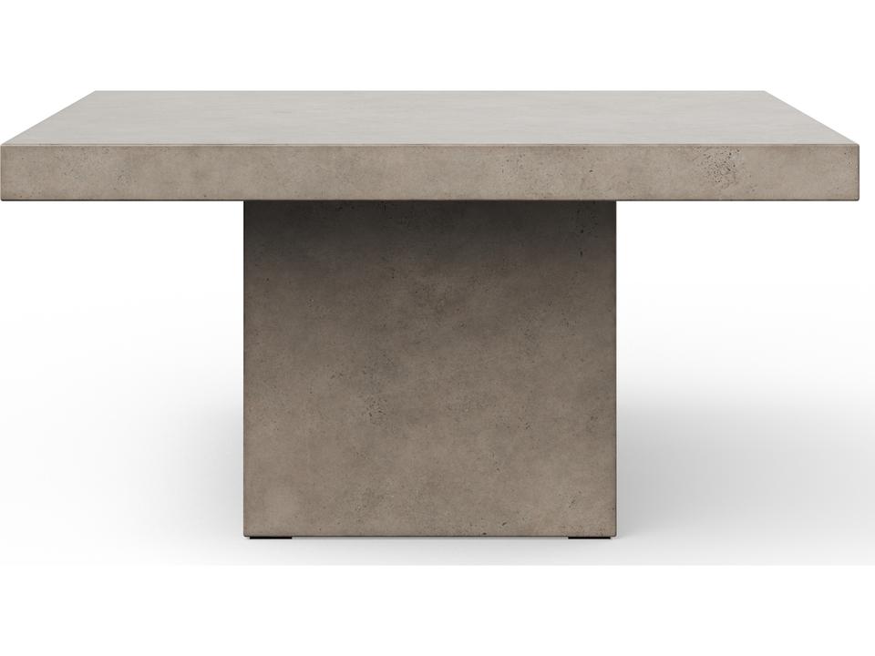 Mixx Una 59-Inch Square Concrete Dining Table in Dark Grey