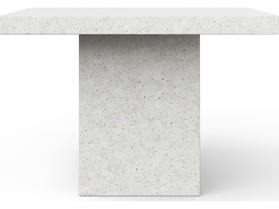 Mixx Una 59-Inch Square Bar Height Dining Table in Ivory Terrazzo Concrete