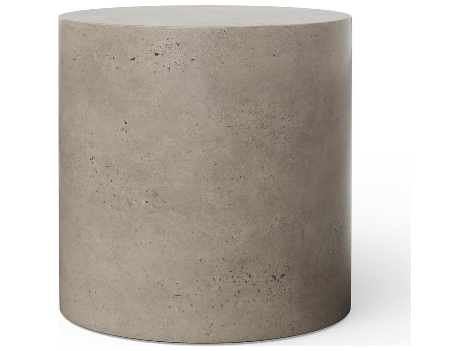 Mixx Una Round End Table in Dark Grey