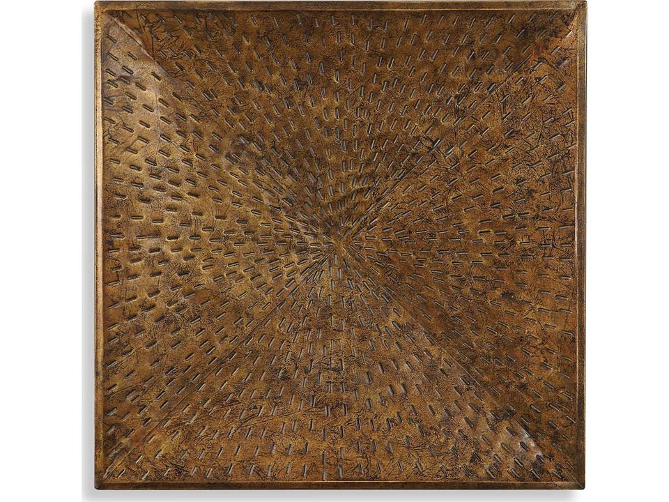 Blaise Antiqued Bronze Wall Art Beveled Iron With Pierced Accents