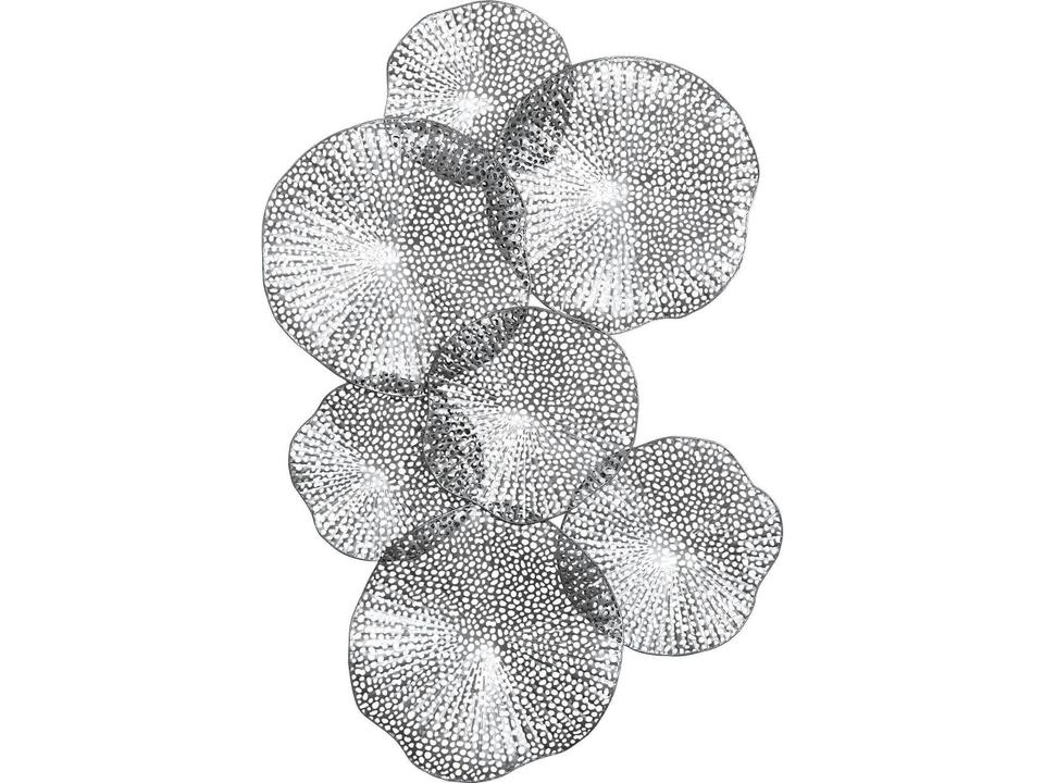 Ripley Metal Wall Art Layered Lotus Leaves Metallic Pewter