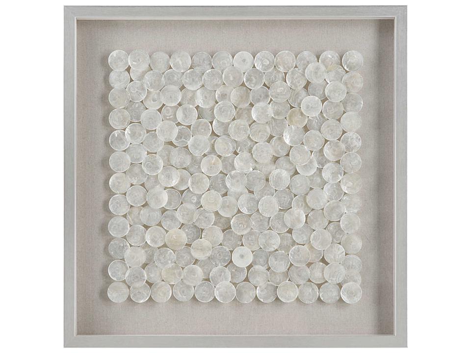 Roxas Capiz Shell Shadow Box Brushed Silver Wall Decor