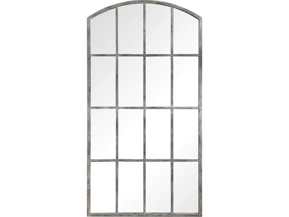 Amiel Arched Mirror with Ivory Distressed Finish