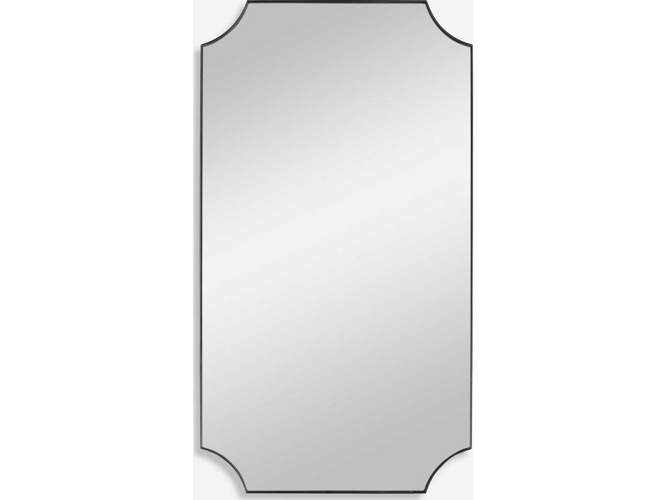 Lennox Black Scalloped Corner Wall Mirror