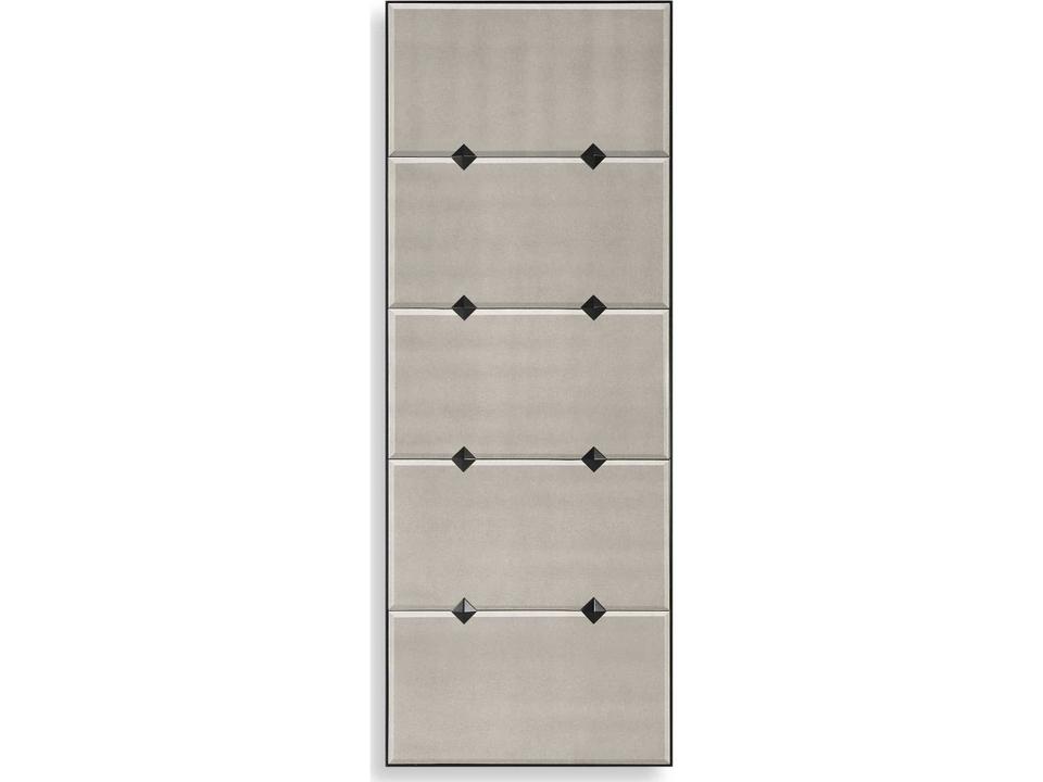 Serchio Oversized Iron Mirror in Black Iron Finish