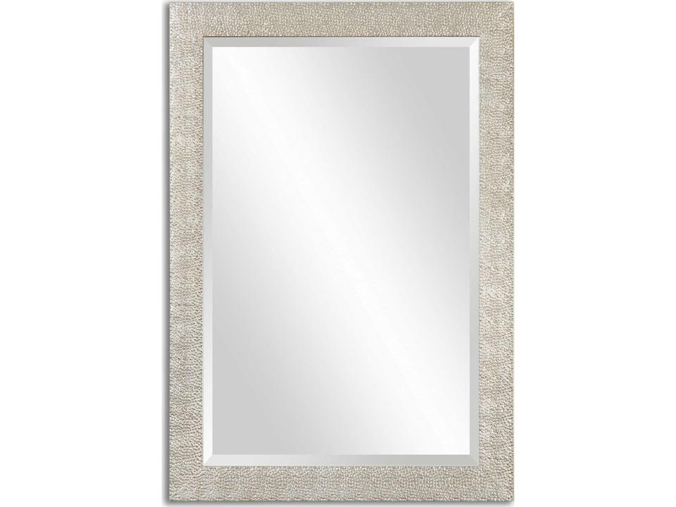 Porcius Antiqued Silver Mirror with Beveled Edge