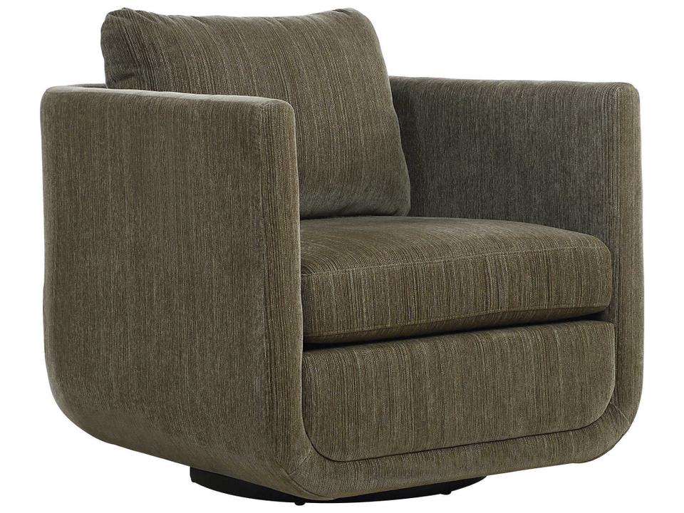 Abound Swivel Accent Chair in Textured Chenille Herb