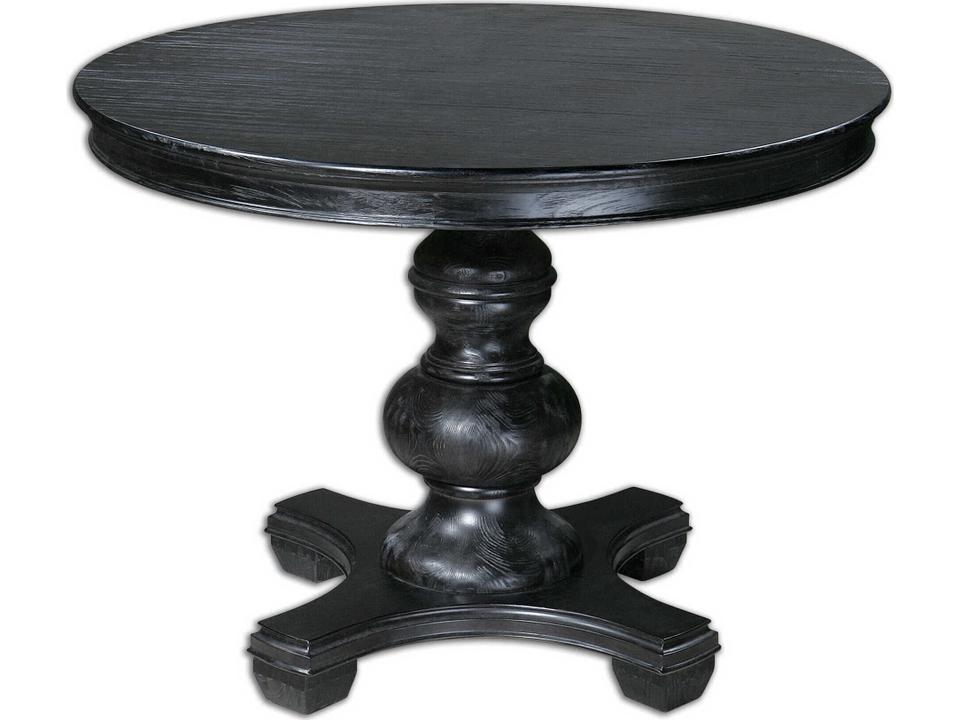 Brynmore 42-Inch Round Dining Table in Satin Black